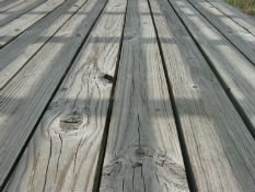 Wood deck pressure cleaning